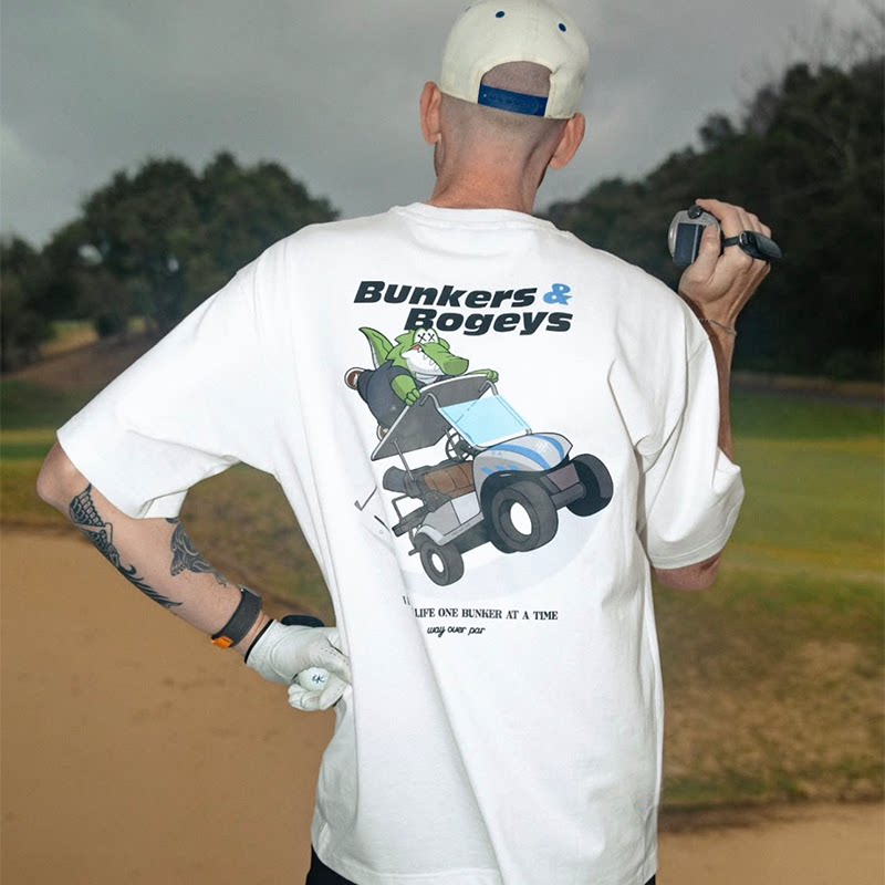 Streetwear Brand Golf - Koszulka z grafiką kreskówkowego aligatora na