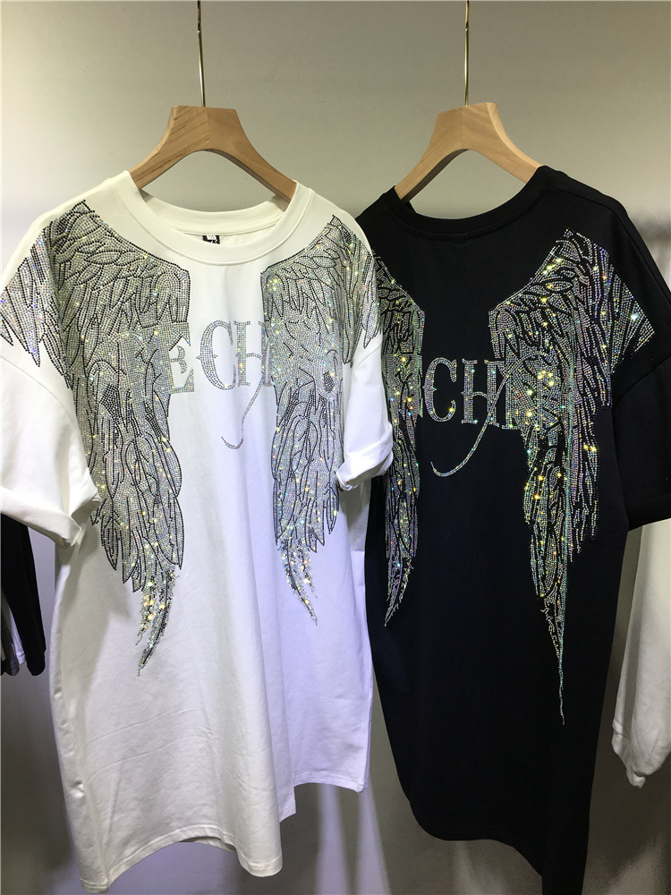 L-4XL Oversize Rhinestone Ange – Streetwear Brand Tees recenzja i cena